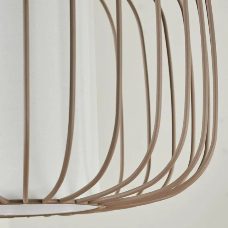 Lampes En Tissu-hofstein Suspension Begonte Taupe, 1 lumière