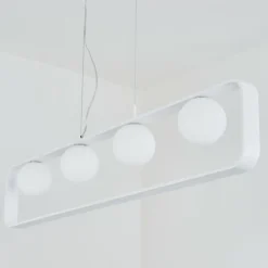 hofstein Suspension Beland Blanc, 4 lumières