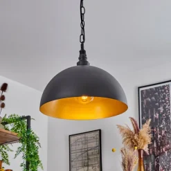 Lampes Dorées-hofstein Suspension Beles Noir, 1 lumière