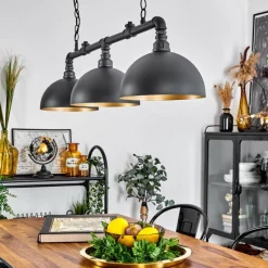 Lampes Dorées-hofstein Suspension Beles Noir, 3 lumières