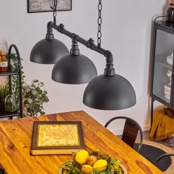 Lampes Dorées-hofstein Suspension Beles Noir, 3 lumières