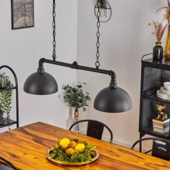 Lampes Dorées-hofstein Suspension Beles Noir, 2 lumières