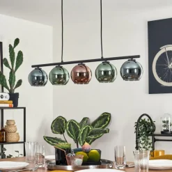 hofstein Suspension Belp Noir, 5 lumières