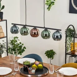 hofstein Suspension Belp Noir, 5 lumières