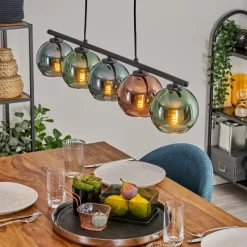 hofstein Suspension Belp Noir, 5 lumières