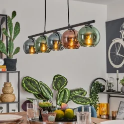 hofstein Suspension Belp Noir, 5 lumières