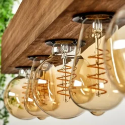 Lampes Vintages & Rétros-hofstein Suspension Berat Brun, Noir, 5 lumières