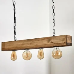 Lampes Industrielles-hofstein Suspension Berat Brun, Noir, 4 lumières