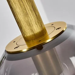 Suspension Verre Fumé-hofstein Suspension Berle Laiton, 1 lumière