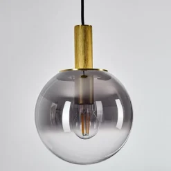 Suspension Verre Fumé-hofstein Suspension Berle Laiton, 1 lumière