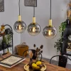 Suspension Verre Fumé-hofstein Suspension Berle Laiton, 3 lumières
