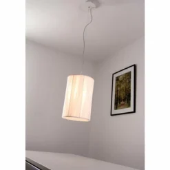 Lampes En Tissu-Luminaires Bernd Unrecht Suspension Bernd Unrecht Cross Blanc, 1 lumière