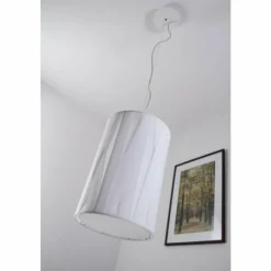 Lampes En Tissu-Luminaires Bernd Unrecht Suspension Bernd Unrecht Cross Blanc, 1 lumière