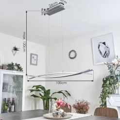 hofstein Suspension Bernese LED Nickel mat, 3 lumières* Suspensions