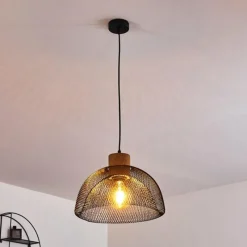 Luminaires Rustiques-hofstein Suspension Besancon Brun, Noir, 1 lumière