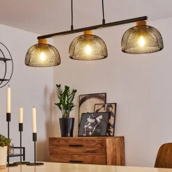 Luminaires Rustiques-hofstein Suspension Besancon Brun, Noir, 3 lumières