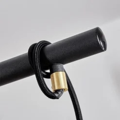 Lampes Dorées-hofstein Suspension Blaco Noir, 5 lumières