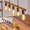 Lampes Vintages & Rétros-hofstein Suspension Blord Brun, Noir, 5 lumières