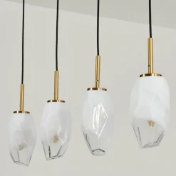 hofstein Suspension Bocayuva Laiton, 4 lumières* Suspensions