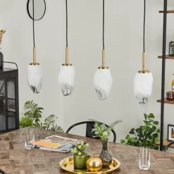 hofstein Suspension Bocayuva Laiton, 4 lumières* Suspensions