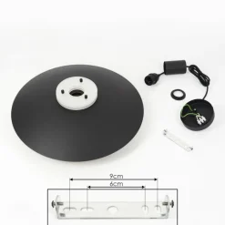 hofstein Suspension Boeven Noir, Blanc, 1 lumière