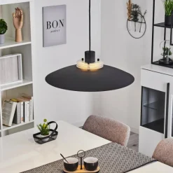 hofstein Suspension Boeven Noir, Blanc, 1 lumière