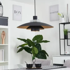 hofstein Suspension Boeven Noir, Blanc, 1 lumière