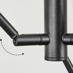 Lampes Industrielles-hofstein Suspension Bogno Noir, 6 lumières