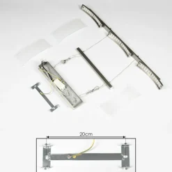 hofstein Suspension Bolonda LED Nickel mat, 3 lumières