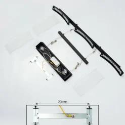 hofstein Suspension Bolonda LED Noir, 3 lumières