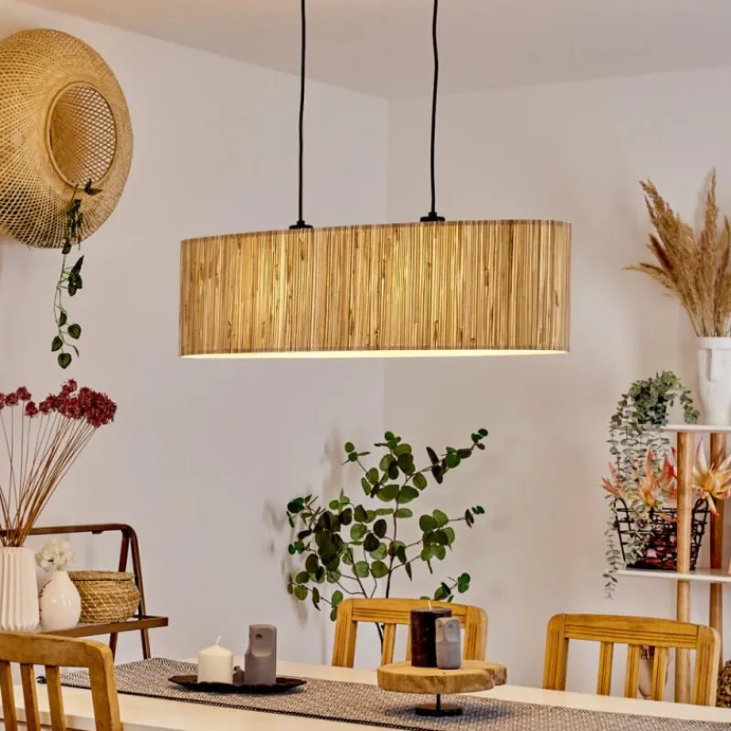 Luminaires Scandinaves-hofstein Suspension Bongal Noir, 2 lumières