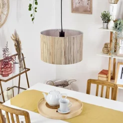 Luminaires Scandinaves-hofstein Suspension Bongal Noir, 1 lumière