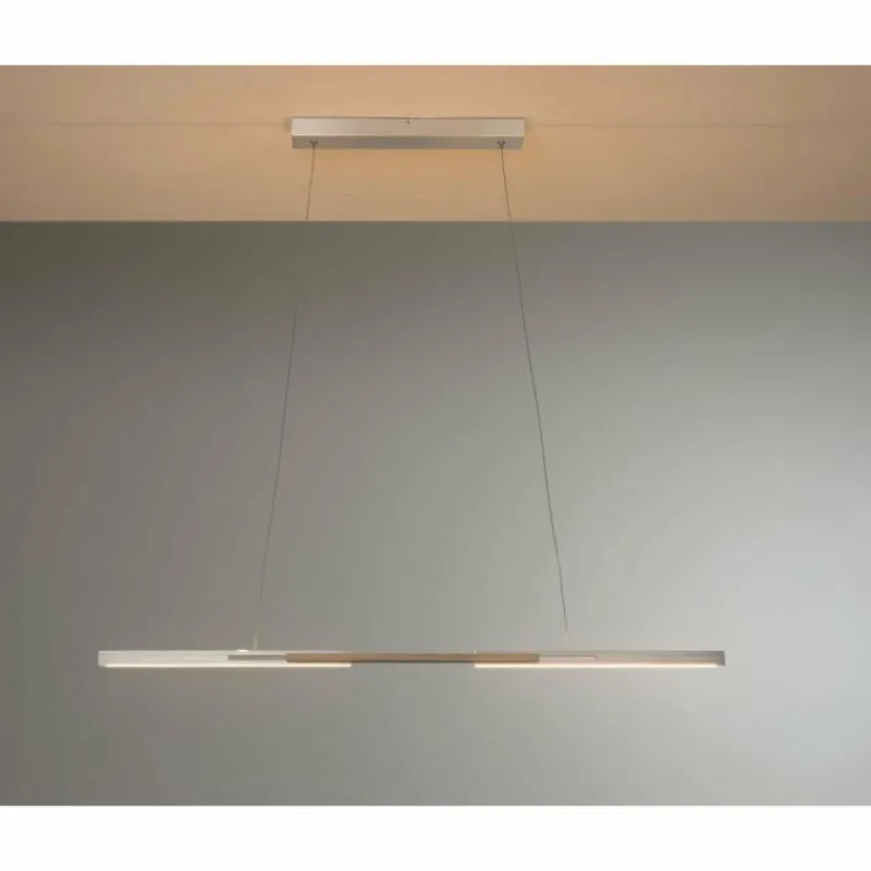 Lampes En Bois-Luminaires Bopp Suspension Bopp Link LED Bois foncé, Nickel mat, 1 lumière