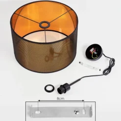 Lampes En Tissu-hofstein Suspension Boromata Noir, 1 lumière