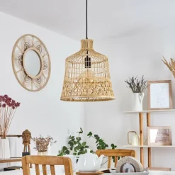 Style Boho-Chic-hofstein Suspension Bosco Noir, 1 lumière