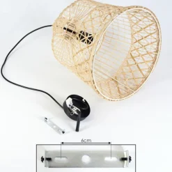 Style Boho-Chic-hofstein Suspension Bosco Noir, 1 lumière