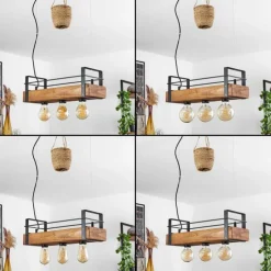 Style Boho-Chic-hofstein Suspension Bougey Écru, Noir, 3 lumières