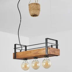 Style Boho-Chic-hofstein Suspension Bougey Écru, Noir, 3 lumières