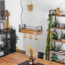 Style Boho-Chic-hofstein Suspension Bougey Écru, Noir, 3 lumières