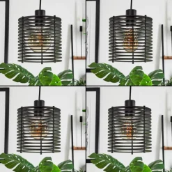 Luminaires Scandinaves-hofstein Suspension Boula Noir, 3 lumières