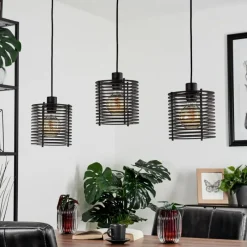 Luminaires Scandinaves-hofstein Suspension Boula Noir, 3 lumières