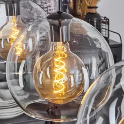 hofstein Suspension Boules 25 cm Koyoto Clair, 3 lumières