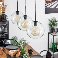 hofstein Suspension Boules 25 cm Koyoto Clair, 3 lumières