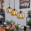 hofstein Suspension Boules 25 cm Koyoto Ambre, 3 lumières