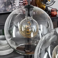 hofstein Suspension Boules 30 cm Koyoto Clair, 3 lumières