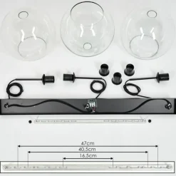 hofstein Suspension Boules 30 cm Koyoto Clair, 3 lumières