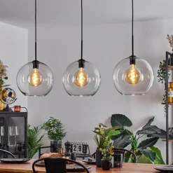 hofstein Suspension Boules 30 cm Koyoto Clair, 3 lumières