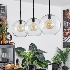 hofstein Suspension Boules 30 cm Koyoto Clair, 3 lumières