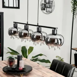 hofstein Suspension Boundry Noir, 4 lumières