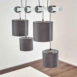 Lampes En Tissu-hofstein Suspension Bramois Gris, 4 lumières